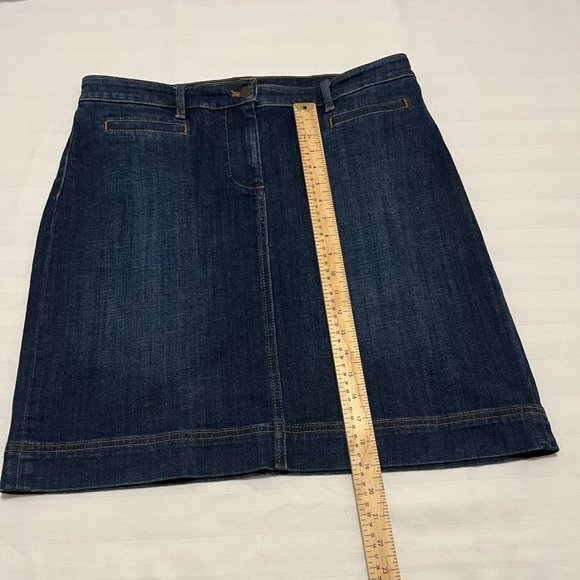 Talbots Blue Denim Knee Length Skirt Size 10 - Picture 4 of 6